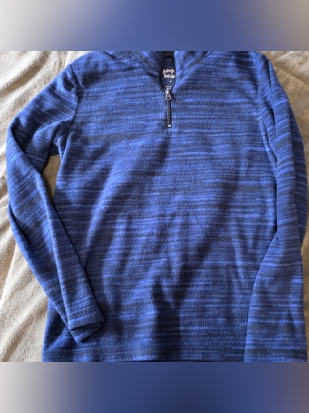 jumping beans Blue Striped Quarter-Zip Hoodie